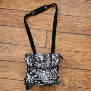Sakroots Black and White Floral Bag